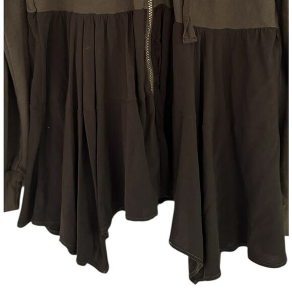 Anthropologie T.la Lavande Tunic Hoodie Zip Front Moss Green XS $128 - Picture 5 of 9